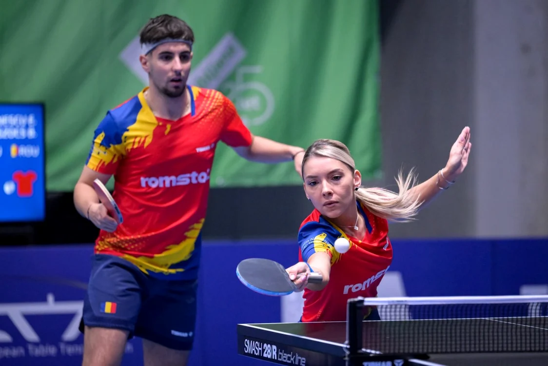 Bernadette Szocs și Eduard Ionescu, medalie la dublu mixt la CE de tenis de masă de la Ljubljana