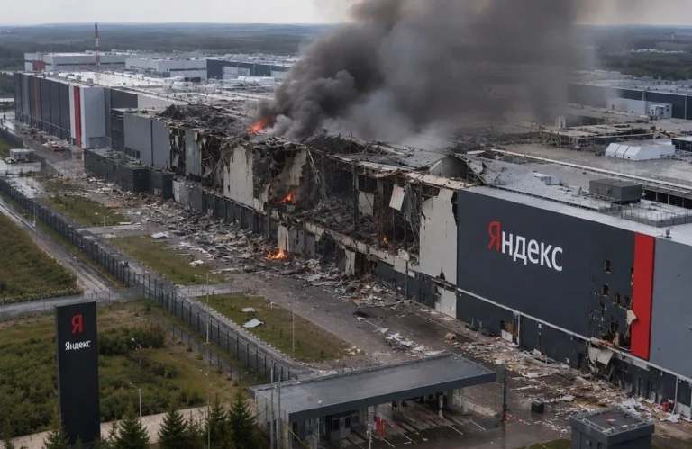 Val nocturn de atacuri cu drone: centru de date Yandex vizat, explozii și incendii în mai multe regiuni rusești