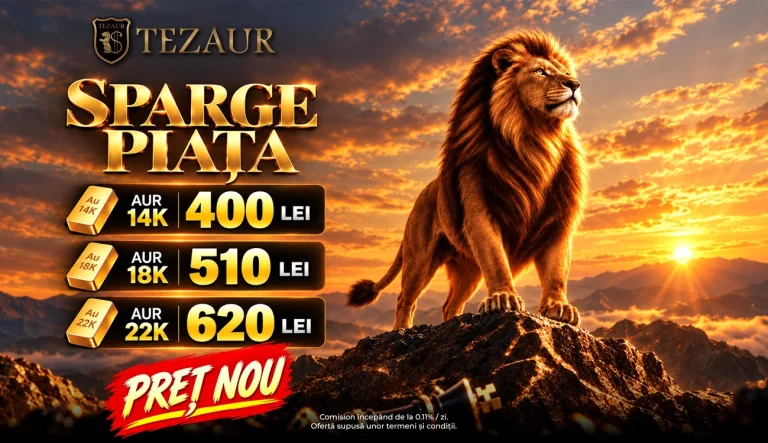 TEZAUR lansează „TEZAUR SPARGE PIATA” cu noi tarife pentru aurul amanetat