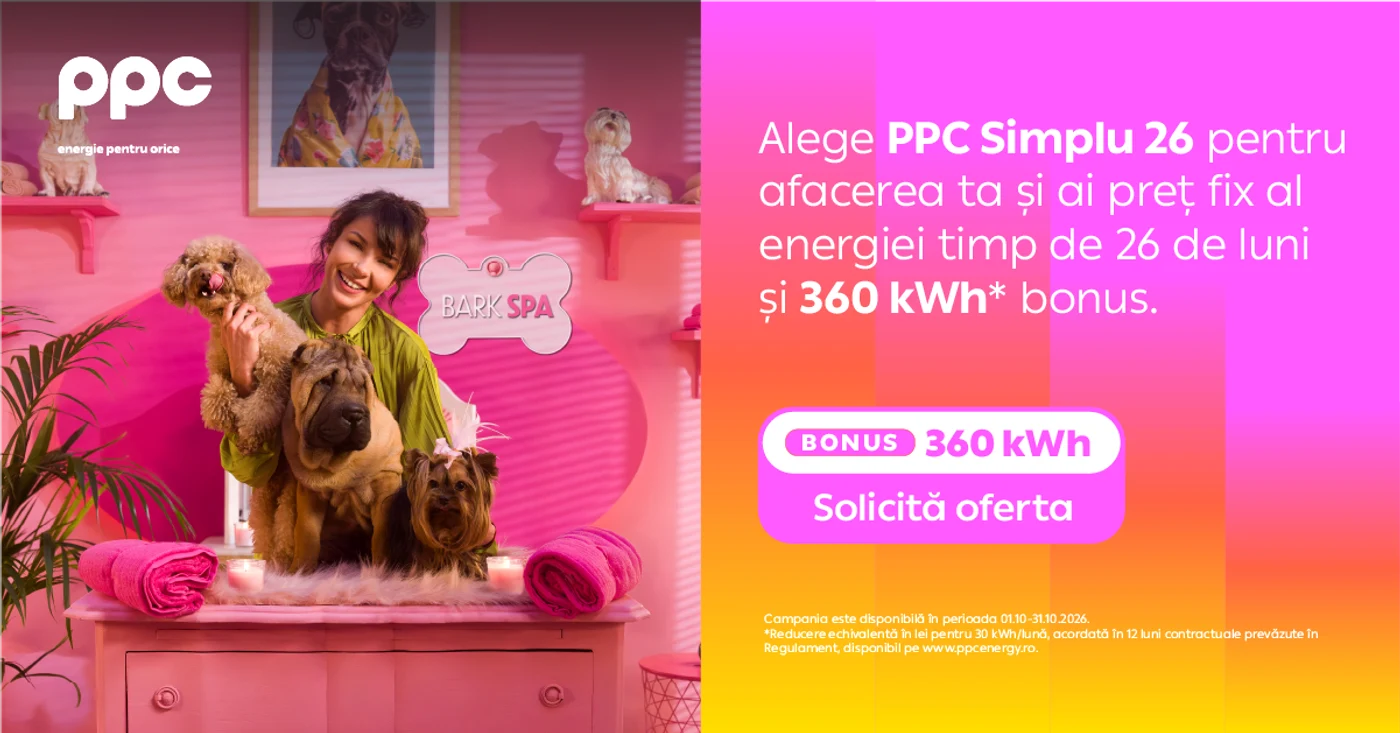 PPC Energie lansează oferte cu preț fix pentru IMM-uri: PPC Simplu 26 și PPC Confort Promo