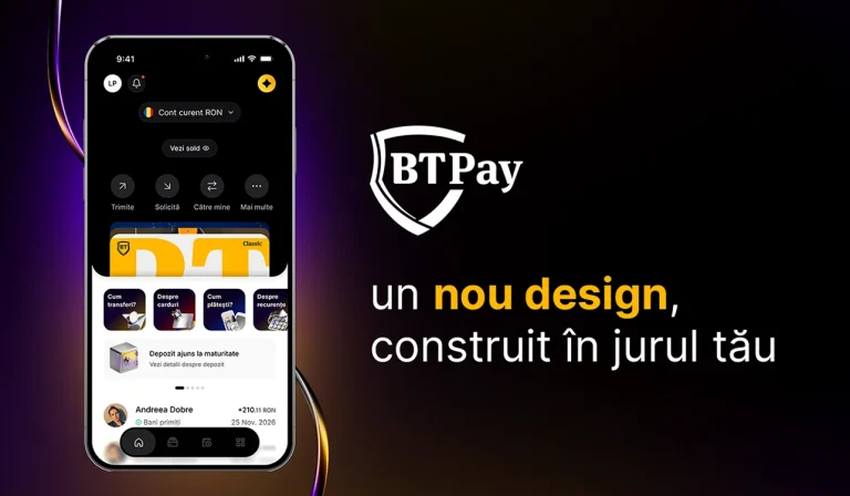 BT Pay primește un design nou și reorganizare în patru secțiuni
