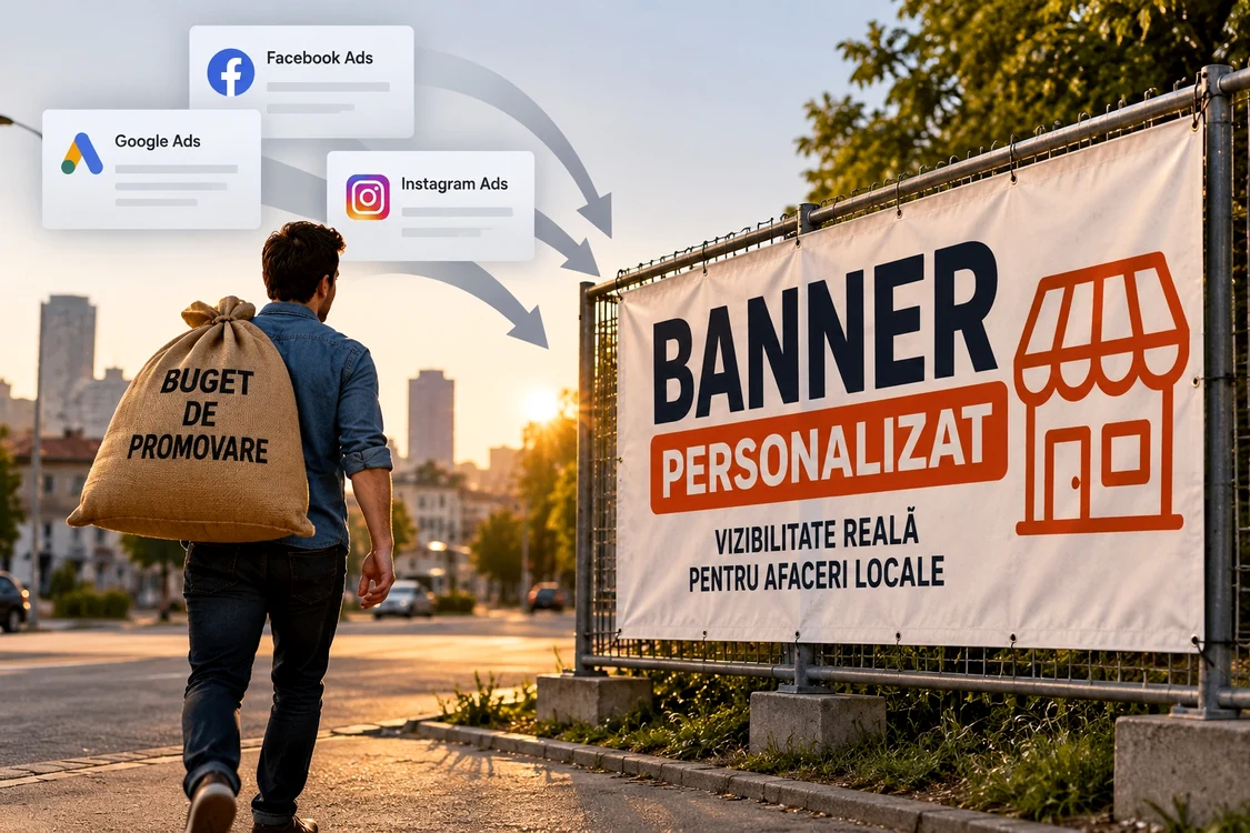 De ce multe firme mici mută bugetele de marketing din online în panouri şi vitrine