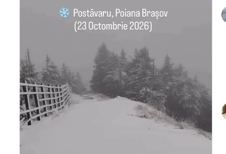 Iarnă timpurie în munți: 40 cm zăpadă la Vârful Omu, intervenții de deszăpezire pe Transfăgărășan