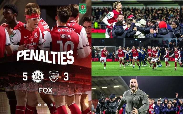 Surpriză majoră în Cupa Ligii: Fleetwood elimină Arsenal după lovituri de departajare