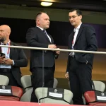 Reacția lui Răzvan Burleanu în tribune, în timpul înfrângerii drastice a României cu Polonia