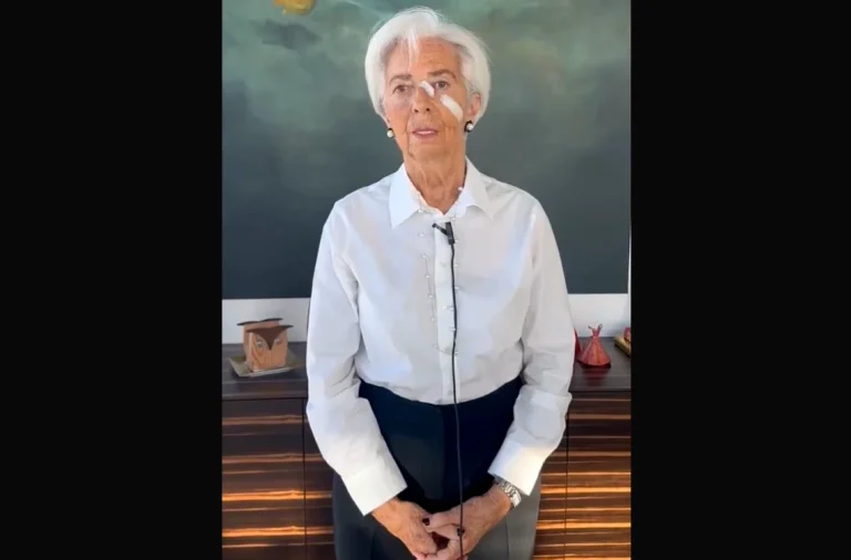 Christine Lagarde explică de ce a apărut cu plasturi pe față: intervenție pentru un cancer de piele