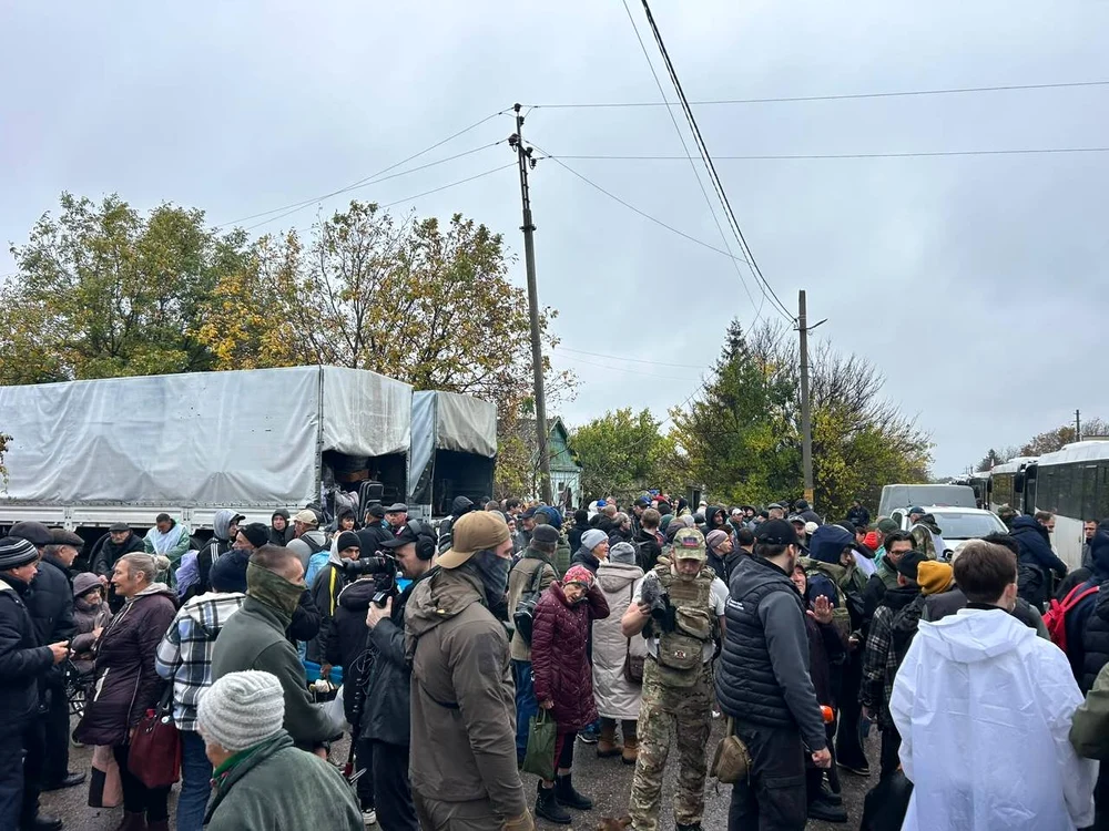 Prima operațiune umanitară comună Ucraina–Rusia în Oleşki: localnicii primesc ajutoare și pot fi evacuați