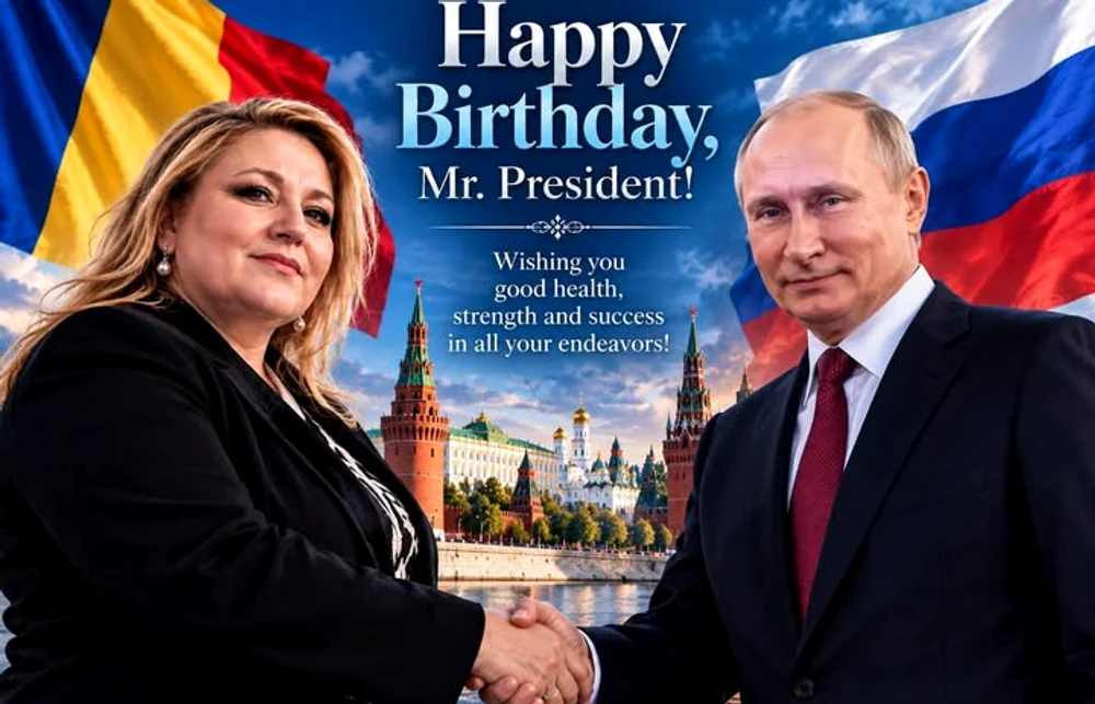 Diana Șoșoacă i-a transmis urări lui Vladimir Putin și a publicat imagini generate cu AI în care apare alături de el
